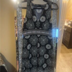 Elegant Black and White Patterned Dress